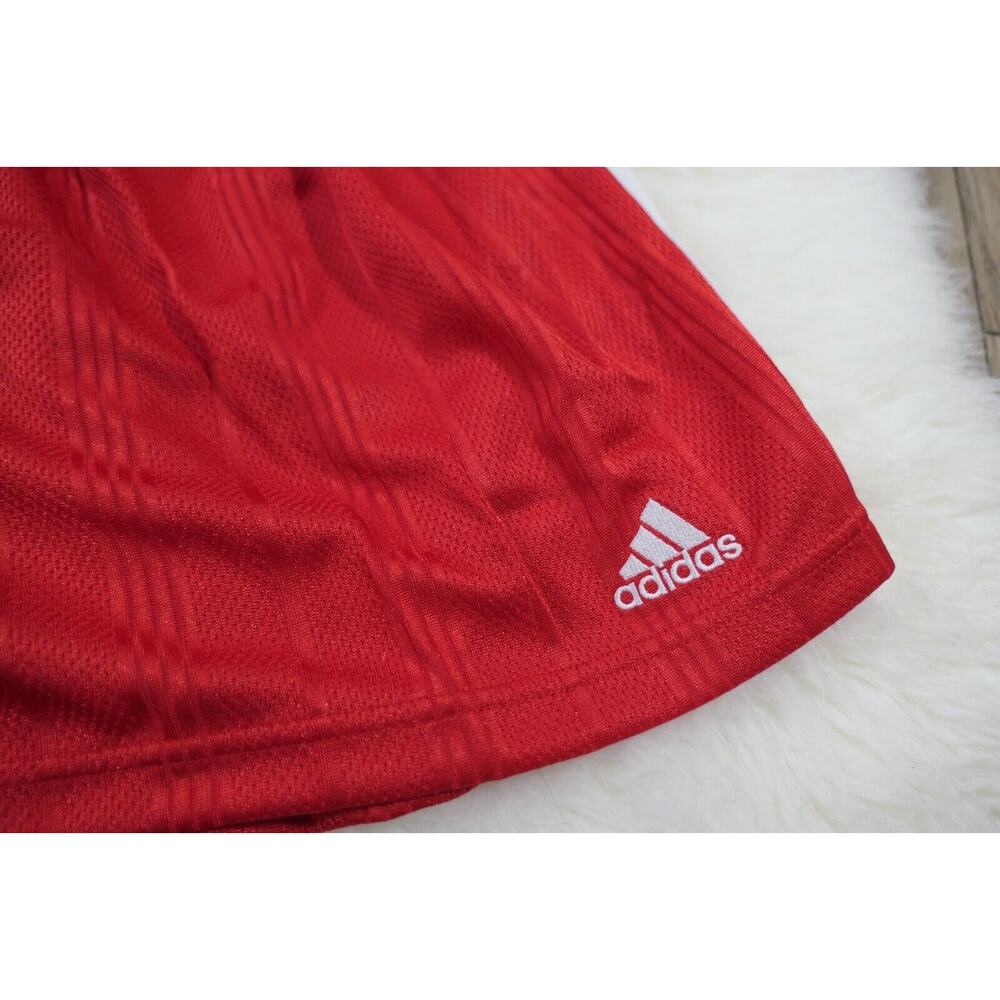 NWT Vintage Y2K 90s ADIDAS Soccer TREVISO Polyester Men's Red Shorts Large - Picture 2 of 11